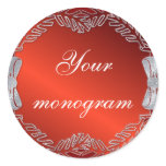 Red Christmas Holiday Wedding Envelope Seals Label stickers