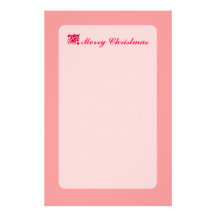 Red Christmas Holly Leaf Customized Stationery