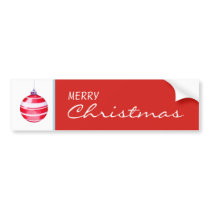 Red Christmas Ornament red Bumper Sticker