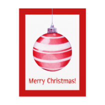 Red Christmas Ornament red Postcard