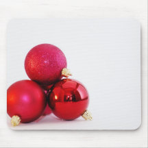 Red Christmas Ornaments Mousepads