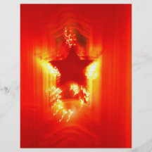 Red Christmas star Flyer Design