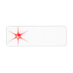 Red Christmas star Custom Return Address Label