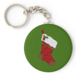 Red Christmas Stocking Keychains