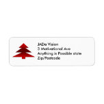 Red Christmas Tree Custom Return Address Labels