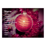 Red Christmas tree ornament Business Card Template