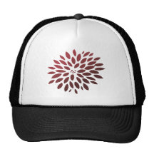 Red Chrysanthemum Mesh Hat