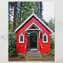 Red Church in Woods Flyer