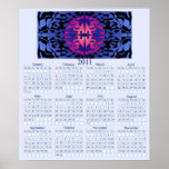 Red Circle 2011 Wall Calendar Poster