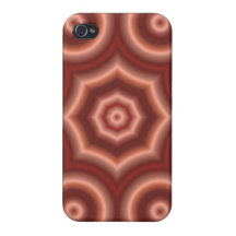 Red Circle Pattern iPhone 4 Cases