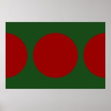 Red Circles on Green Posters