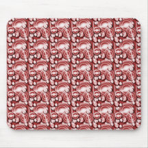 Red Circles Pattern Mousepads