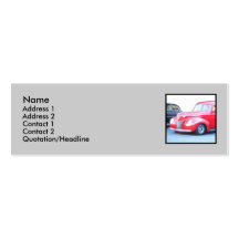 Red Classic car business cards