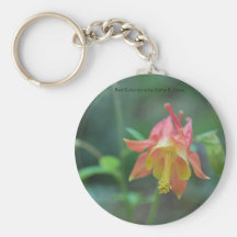 Red Columbine Keychain