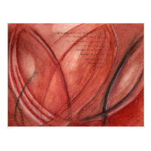 red composition postkarte