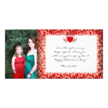 Red Confetti Valentine Photo Card