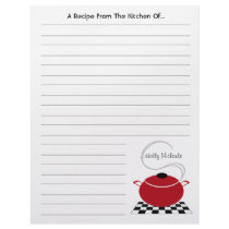 Red Cooking Pot From The Kitchen Of... Letterhead