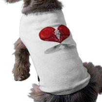 Red Corset Heart Dog Clothing