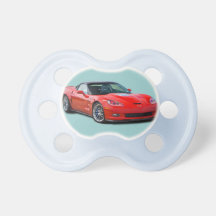 Red Corvette Pacifier ZR1 ZR-1 Chevy