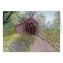 Red Covered Bridge Cards