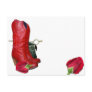 Red Cowboy Boots, Red Roses, Pug Dog & Scissors Postcard
