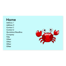 Red crab business card templates