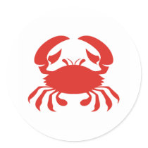 Red Crab Logo Stickers