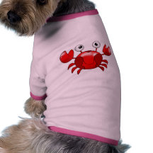 Red crab pet tee