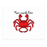 Red crab post card