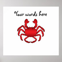 Red crab print