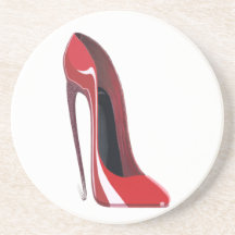 Red Crazy Heel Stiletto Shoe Art Coasters