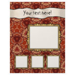 Red cream abstract pattern letterhead