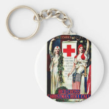 Red Cross Christmas Keychain