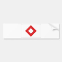 Red Cross Red Crystal Flag Bumper Sticker