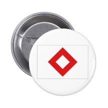 Red Cross Red Crystal Flag Button