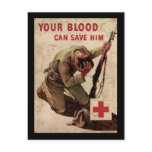 Red Cross Your Blood Can Save Him Post Card
