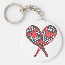 Red Crossed Snowshoes Keychains
