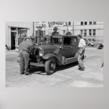 Red Crown Gas Station, 1940s Poster