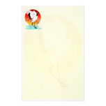 Red Crowned Crane and Setting Sun  Stationery