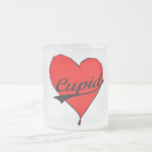 red cupid heart mugs