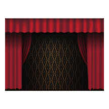 Red Curtain Personalized Announcements