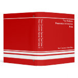 Red Custom Business Presentation Binder binders