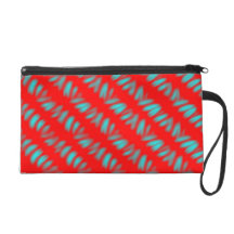 Red & Cyan Wristlet Clutches