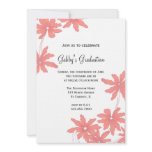 Red Daisies Graduation Party Invitation