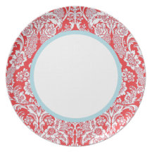 Red Damask  |  Holiday Plates