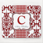Red Damask Mousepad