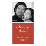 Red Damask Photo Card