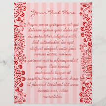 Red Damask Striped Swirled Flyer