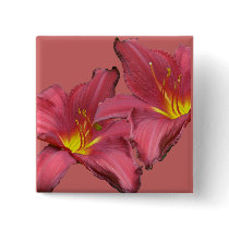 Red Daylily Coordinating Items Buttons