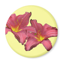 Red Daylily Coordinating Items Fridge Magnet